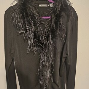 Dana Buchman feather Cardigan